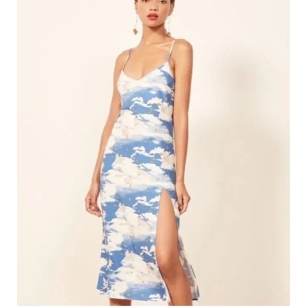 Reformation Maxi Dress Cloud Cielo Angel Whimsical Romantic Cottage Brunch 2